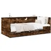 vidaXL Lit de jour avec tiroirs chêne fumé 90x190 cm bois d'ingénierie