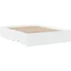 vidaXL Cadre de lit à tiroirs blanc 120x190 cm bois d'ingénierie