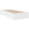 Cadre de lit avec tiroirs blanc 90x200 cm bois d'ingénierie Vidaxl Blanc