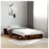 vidaXL Cadre de lit et tiroirs chêne fumé 75x190 cm bois d'ingénierie