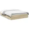vidaXL Cadre de lit et tiroirs chêne sonoma 140x190 cm bois ingénierie