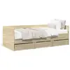 vidaXL Lit de jour avec tiroirs sans matelas chêne sonoma 90x190 cm