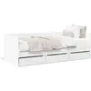 vidaXL Lit de jour avec tiroirs blanc 90x200 cm bois d'ingénierie