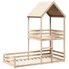 vidaXL Lit superposé avec toit 90x200 cm bois de pin massif
