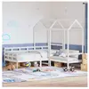 vidaXL Ensemble de lit de jour et de banc et toit 80x200 cm pin massif