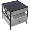 vidaXL Table basse avec LED Infinity sonoma gris 50x50x51 cm