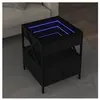vidaXL Table basse avec LED Infinity noir 40x40x51 cm