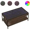 vidaXL Table basse avec LED Infinity chêne marron 90x50x38 cm
