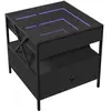 vidaXL Table basse avec LED Infinity noir 50x50x51 cm