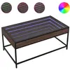 vidaXL Table basse avec LED Infinity chêne marron 90x50x41 cm