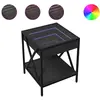 vidaXL Table basse avec LED Infinity noir 40x40x49 cm