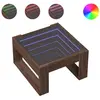 vidaXL Table basse avec LED infini chêne marron 90x53x30 cm