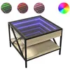 vidaXL Table basse avec LED infini chêne sonoma 50x50x38 cm