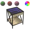 vidaXL Table basse avec LED Infinity chêne sonoma 40x40x49 cm