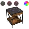 vidaXL Table basse avec LED Infinity chêne fumé 40x40x49 cm