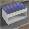 vidaXL Table basse avec LED infini blanc 90x50x50 cm