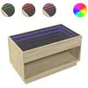 vidaXL Table basse avec LED infini chêne sonoma 90x50x50 cm