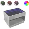 vidaXL Table basse avec LED infini gris béton 90x50x50 cm