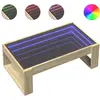 vidaXL Table basse avec LED infini chêne sonoma 90x53x30 cm