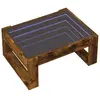 vidaXL Vidaxl Table Basse Avec Led Infini Chêne Fumé 70x53x30 Cm