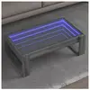 vidaXL Table basse avec LED infini sonoma gris 90x53x30 cm
