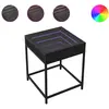 vidaXL Table basse avec LED Infinity noir 50x50x41 cm