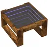 vidaXL Table basse avec LED infini chêne fumé 50x53x30 cm