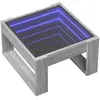 vidaXL Table basse avec LED infini sonoma gris 50x53x30 cm