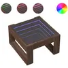 vidaXL Table basse avec LED infini chêne marron 50x53x30 cm