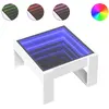 vidaXL Table basse avec LED infini blanc 70x53x30 cm