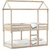 vidaXL Lit superposé avec toit 80x200 cm bois de pin massif