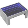 vidaXL Table basse avec LED infini sonoma gris 70x50x30 cm