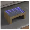 vidaXL Table basse avec LED infini chêne sonoma 70x50x30 cm
