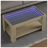 vidaXL Table basse avec LED chêne sonoma 93x53x45 cm bois d'ingénierie