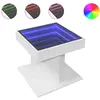 vidaXL Table basse avec LED blanc 50x50x45 cm bois d'ingénierie
