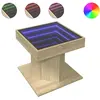 vidaXL Table basse avec LED chêne sonoma 50x50x45 cm bois d'ingénierie