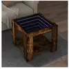 vidaXL Table basse avec LED chêne fumé 53x53x45 cm bois d'ingénierie