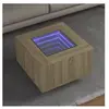 vidaXL Table basse avec LED chêne sonoma 60x60x40 cm bois d'ingénierie