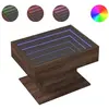 vidaXL Table basse avec LED chêne marron 70x50x45 cm bois d'ingénierie