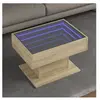 vidaXL Table basse avec LED chêne sonoma 70x50x45 cm bois d'ingénierie