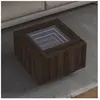 vidaXL Table basse avec LED chêne marron 60x60x40 cm bois d'ingénierie