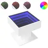 vidaXL Table basse avec LED blanc 50x50x45 cm bois d'ingénierie