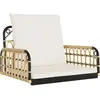vidaXL Balancelle avec coussins 63x58x39 cm résine tressée acier