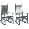 vidaXL Chaises à bascule sièges incurvés lot de 2 gris peuplier massif