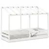 vidaXL Lit pour enfants sans matelas blanc 75x190 cm bois pin massif