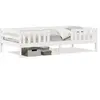 vidaXL Cadre de lit Blanc 90x190 cm Bois de pin massif