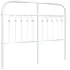 vidaXL Tête de lit métal blanc 120 cm