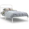 vidaXL Cadre de lit métal avec tête de lit blanc 120x190 cm