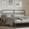 vidaXL Tête de lit métal noir 180 cm