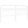 vidaXL Tête de lit métal blanc 200 cm